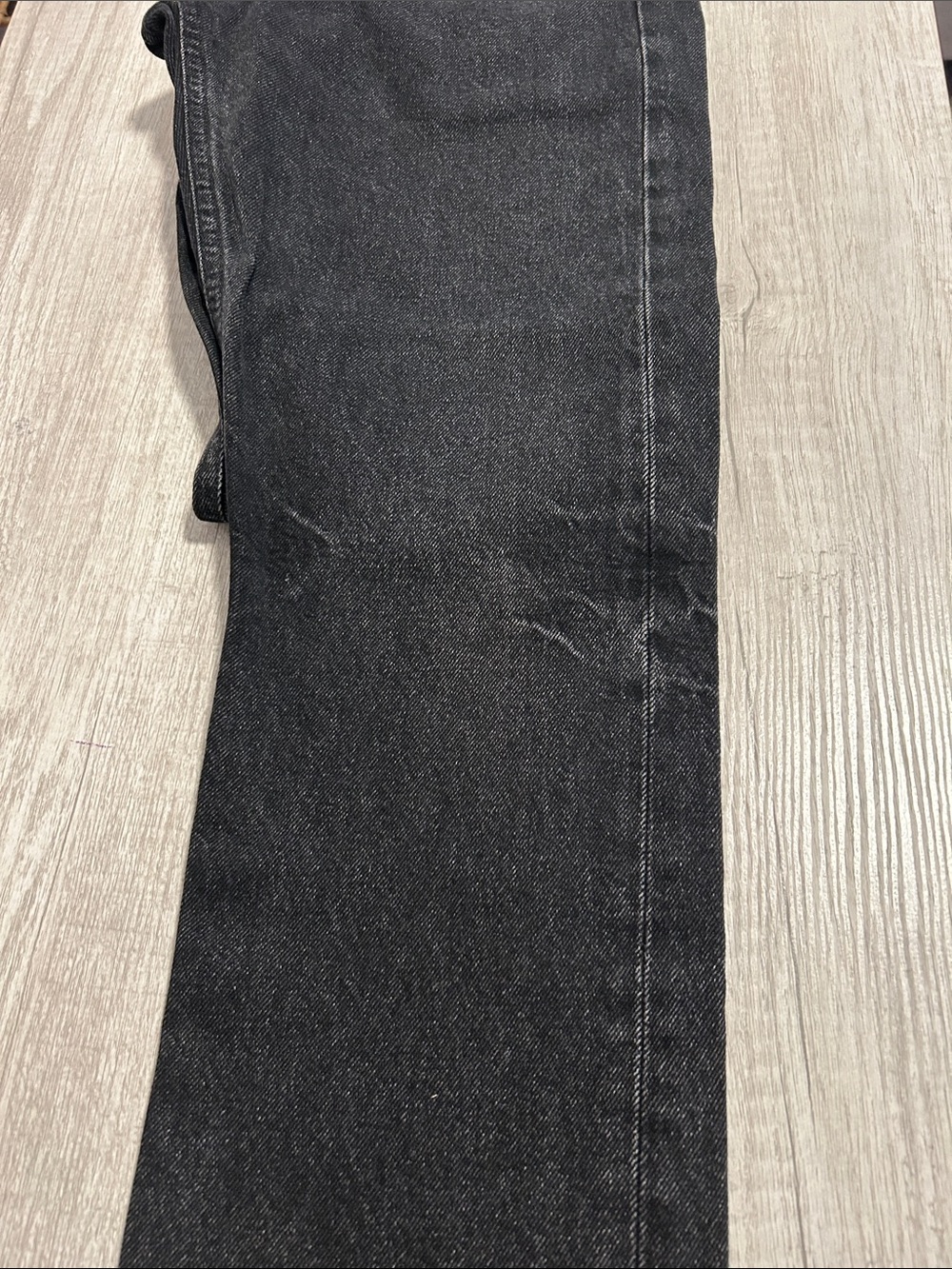 Citizens of Humanity Charlotte High Rise Straight Sz 28 Black Distressed Denim - Picture 12 of 13